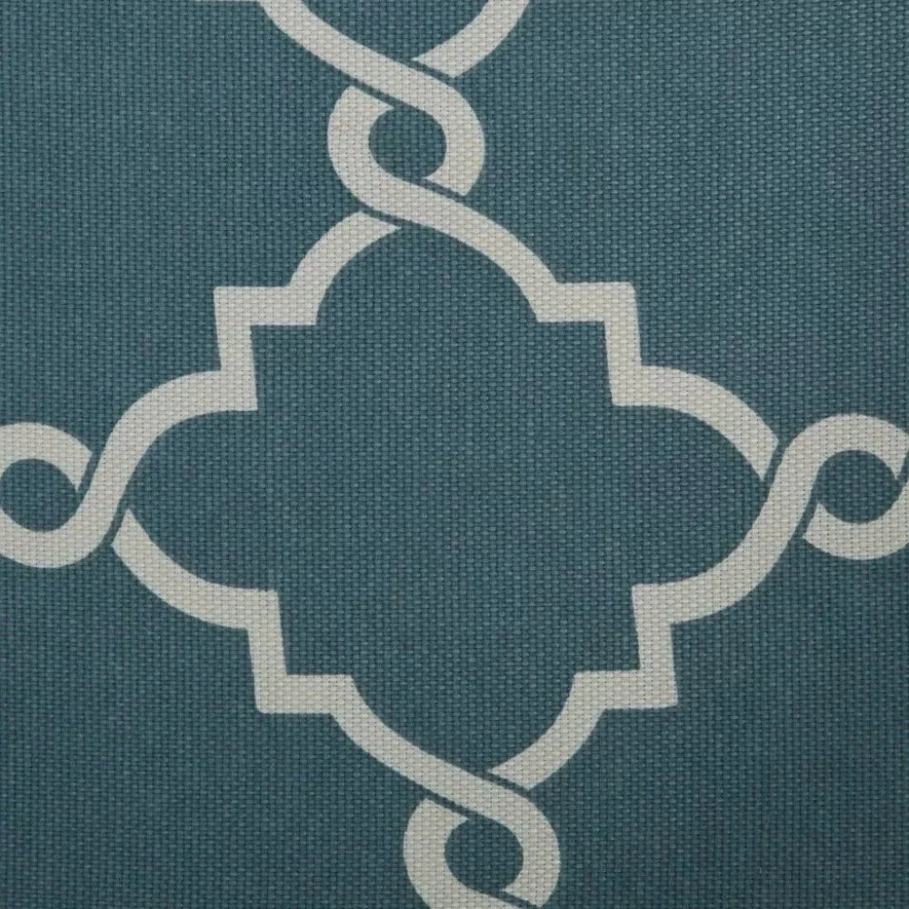 Madison Park Sereno Fretwork Teal Blue Light Filtering Curtain Panel 50